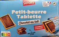 Petit beurre tablette chocolat au lait