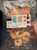Crevettes cuites décortiquées