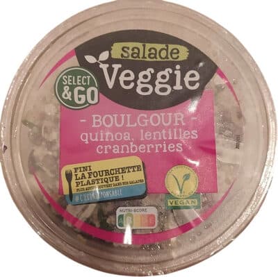 Salade veggie boulgour quinoa lentilles