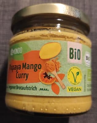 Papaya Mango Curry  Veganer Brotaufstrich