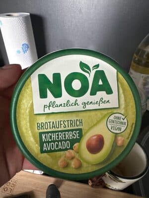 Brotaufstrich Kichererbse Avocado