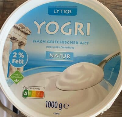 Yogri - Joghurterzeugnis nach griechischer Art