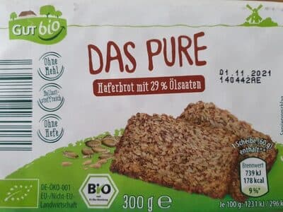 Das Pure - Bio-Haferbrot mit 29% Ölsaaten