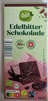 Edelbitter Schokolade, 70 % Kakao