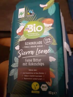 Bitterschokolade mit Kokoschip