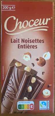 Lait noisettes entières
