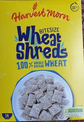Bite size wheat shreds