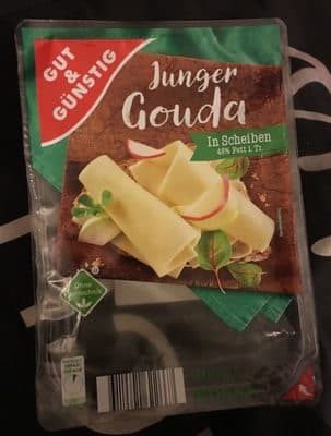 Junger Gouda In Scheiben 48% Fett i. Tr.