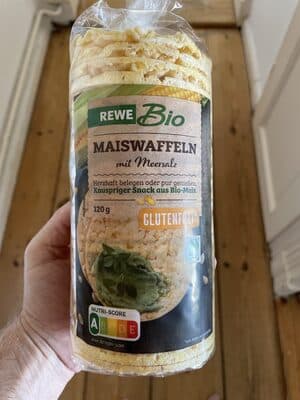 Maiswaffeln mit Meersalz