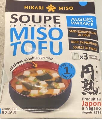 Soupe Miso Tofu instantanée Algues