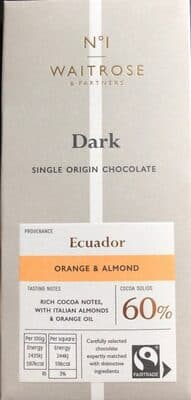 Dark single origin chocolate orange & almond