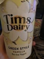 Greek style yogurt with vanilla