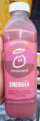 Super Smoothie Energía Fresa, Cereza, Manzana, Guaraná, Semillas de Lino y Vitaminas