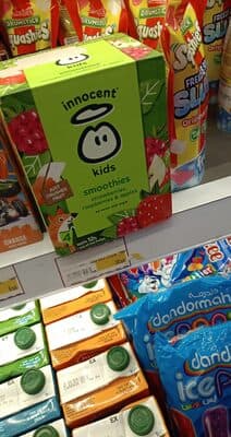 Innocent smoothies strawberries, raspberries &apples