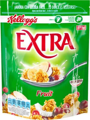 Crujientes cereales de desayuno con fruta