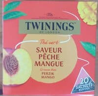 Thé vert saveur pêche mangue