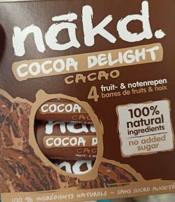 barrita de frutas con sabor cacao nakd