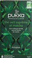 Thé Vert Suprême et matcha