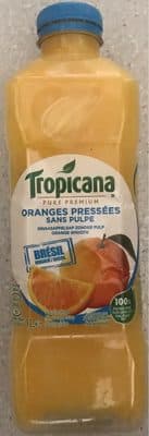Jus d’orange pressées sans pulpe