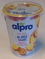 Alpro Soja-Joghurtalternative Ananas Passionsfrucht ohne Zuckerzusatz, 400g, gekühlt, vegan