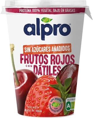 Alpro Fermentiertes Sojaprodukt, rote Früchte mit Datteln, ohne Zuckerzusatz 400g