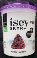 Skyr sans lactose à la myrtille et à la framboise