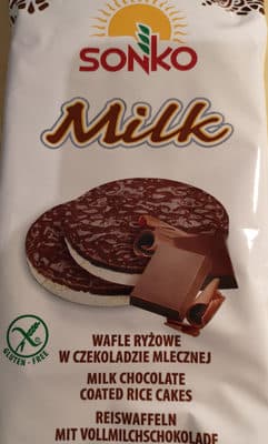Wafle ryżowe w czekoladzie mlecznej