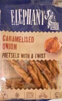 Pretzels caramelized onions