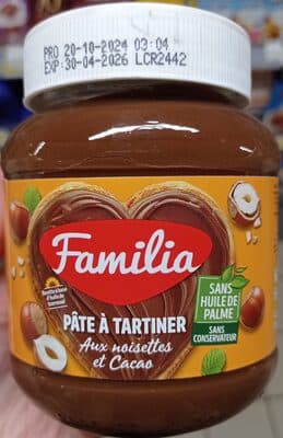Pâte à tartiner aux noisettes et au cacao