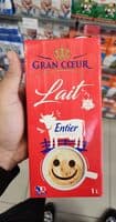 Lait entier grand coeur