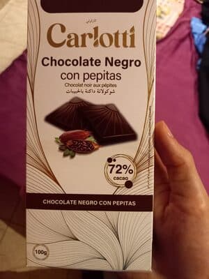 chocolat noir aux pépites