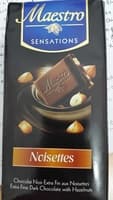 Chocolat Noir Extra Fin aux Noisettes