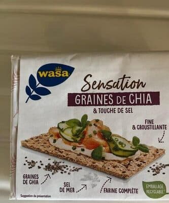 Wasa tartine croustillante sensation aux graines de chia & touche de sel 245g