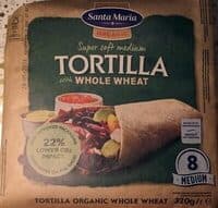 Organic super soft medium tortilla whole wheat&whea