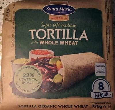 Organic super soft medium tortilla whole wheat&amp;whea