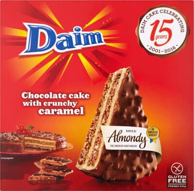 Daim Schokoladen-Torte mit knusprigem Karamell