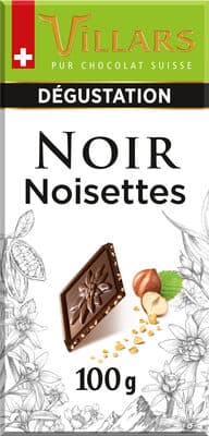 Chocolat Villars Noir Eclats Noisettes 100g
