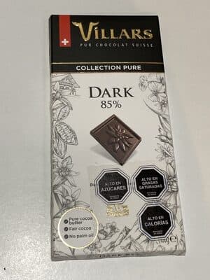 Chocolat Villars Noir 85% 100g