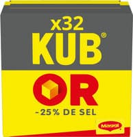 MAGGI KUB OR Bouillon Réduit en sel de -25% - 32 cubes - 121,6g
