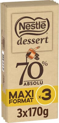 NESTLÉ DESSERT 70% Absolu 3x170g