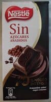 Chocolate negro intenso sin azúcares añadidos