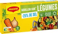 MAGGI Bouillon KUB Légumes Réduit en sel de -25% 120g