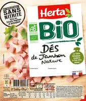 Dés de jambon nature BIO