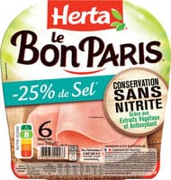Le Bon Paris Jambon -25% de sel conservation sans nitrite