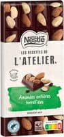 NESTLE L'ATELIER Tablette Chocolat noir amandes - 170g