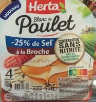 Blanc de Poulet -25 % de Sel à la Broche sans nitrite