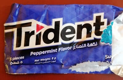 Trident peppermint flavor