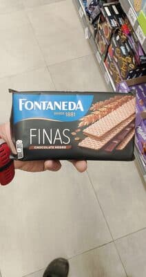 Finas chocolate negro barquillos