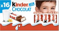 Tablette Kinder Chocolat Chocolat au Lait x16 -200g