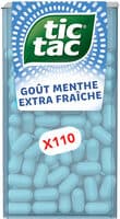 Bonbons Tic Tac x110 pastilles MENTHE EXTRA FRAÎCHE - 54g
